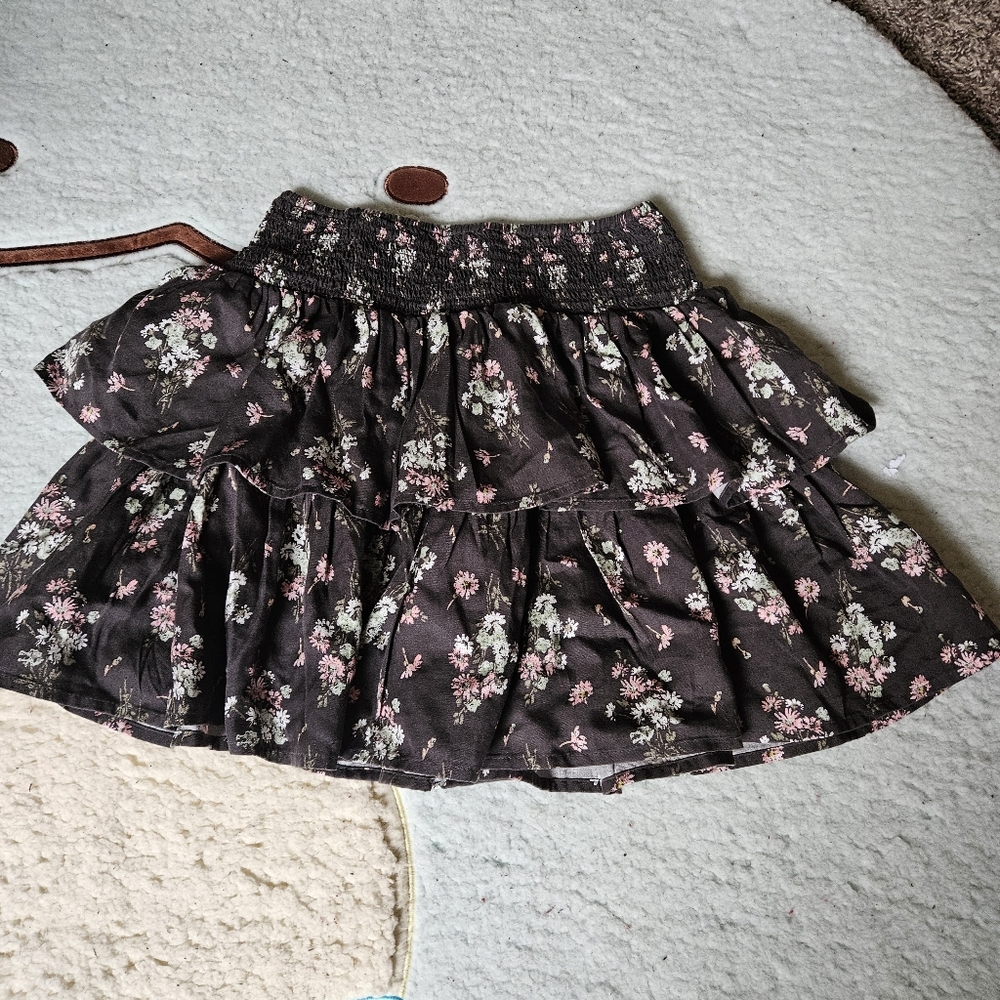 NWT Aerie Floral Ruffle Mini Skirt | Women's | Size: XXS